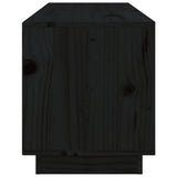 Meuble TV Noir 105x34x40 cm Bois de pin massif