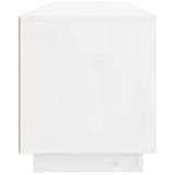 Meuble TV Blanc 100x34x40 cm Bois de pin massif