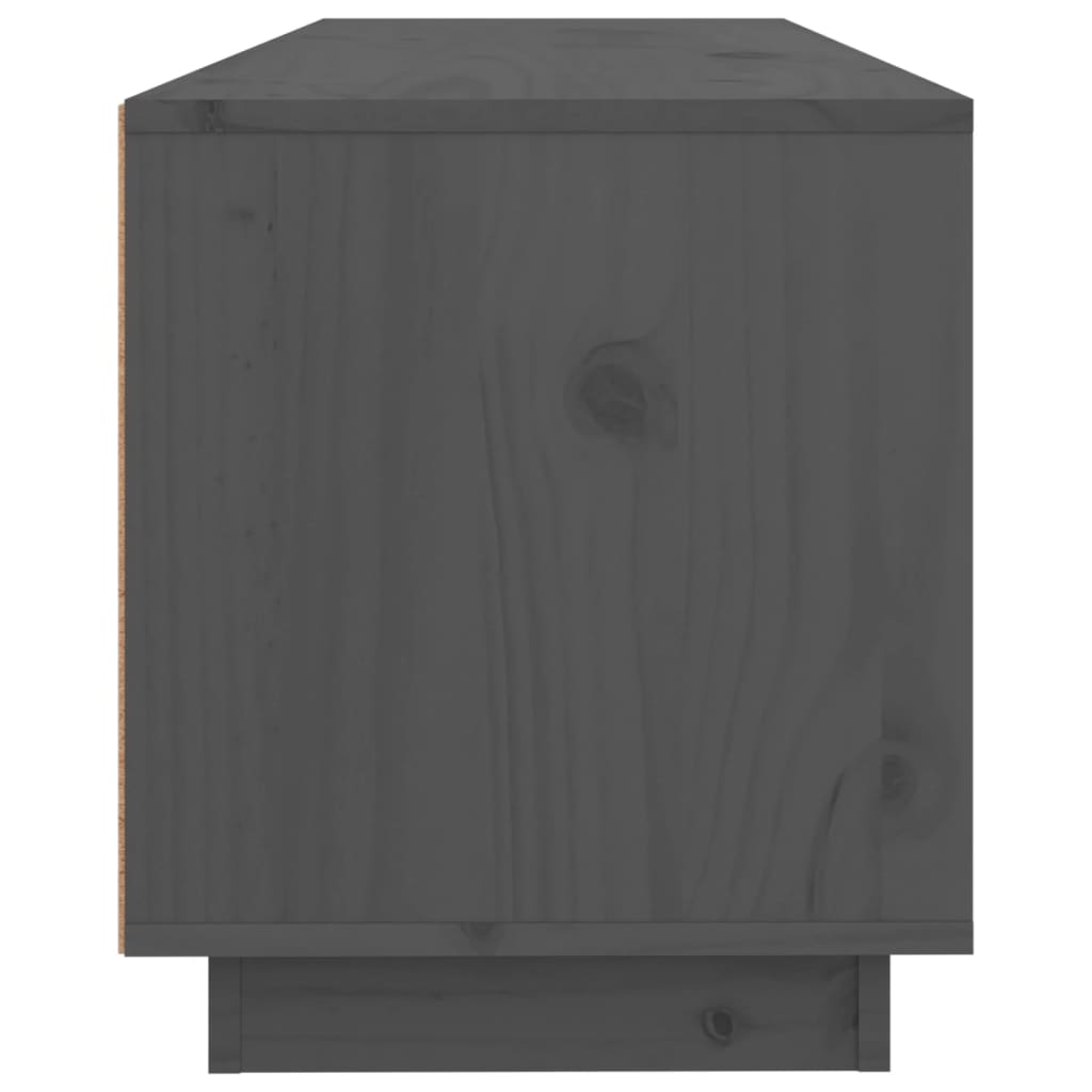 Meuble TV Gris 100x34x40 cm Bois de pin massif