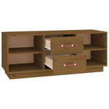 Meuble TV Marron miel 100x34x40 cm Bois de pin massif