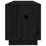 Meuble TV Noir 100x34x40 cm Bois de pin massif