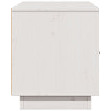 Meuble TV Blanc 80x34x40 cm Bois de pin massif