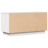 Meuble TV Blanc 80x34x40 cm Bois de pin massif