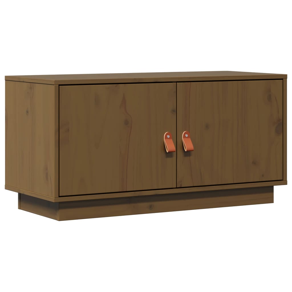 Honey Brown TV Cabinet 80x34x40 cm Solid Pine Wood