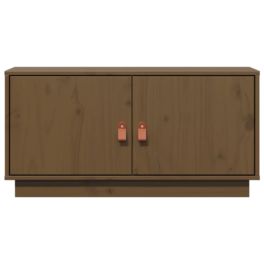 Honey Brown TV Cabinet 80x34x40 cm Solid Pine Wood