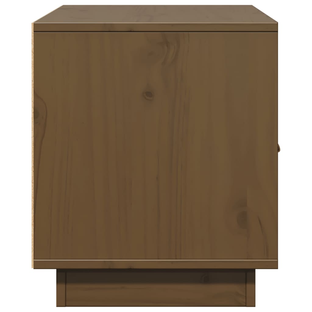 Meuble TV Marron miel 80x34x40 cm Bois de pin massif