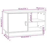 Meuble TV 70x34x40 cm Bois de pin massif