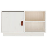 Meuble TV Blanc 70x34x40 cm Bois de pin massif