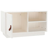 Meuble TV Blanc 70x34x40 cm Bois de pin massif