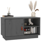 Meuble TV Gris 70x34x40 cm Bois de pin massif