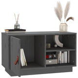 Meuble TV Gris 70x34x40 cm Bois de pin massif