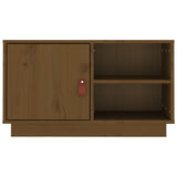 Meuble TV Marron miel 70x34x40 cm Bois de pin massif