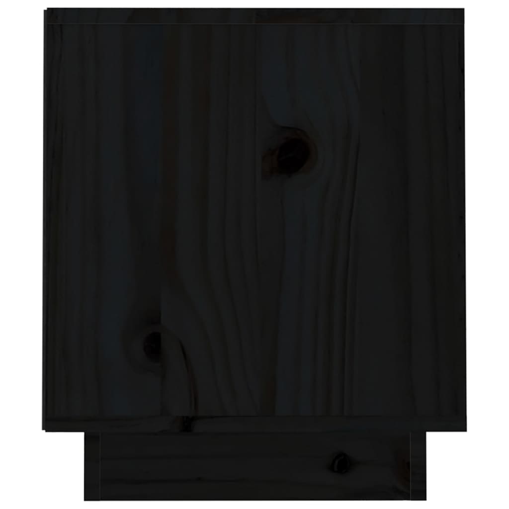 Meuble TV Noir 70x34x40 cm Bois de pin massif