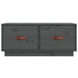 Grey TV cabinet 80x34x35 cm Solid pine wood