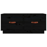 Meuble TV Noir 80x34x35 cm Bois de pin massif