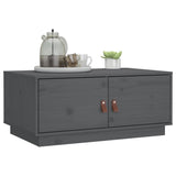 Table basse Gris 80x50x35 cm Bois massif de pin