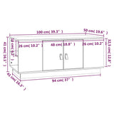 Couchtisch Weiß 100x50x41 cm Massives Kiefernholz