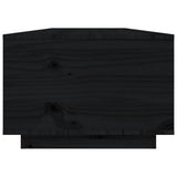 Table basse Noir 80x50x35,5 cm Bois massif de pin