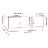 Table basse Blanc 100x50x35 cm Bois massif de pin