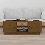 Table basse Marron miel 100x50x35 cm Bois massif de pin