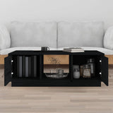 Table basse Noir 100x50x35 cm Bois massif de pin