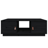 Table basse Noir 100x50x35 cm Bois massif de pin