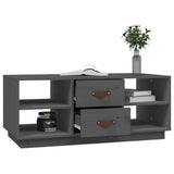 Table basse Gris 100x50x41 cm Bois massif de pin