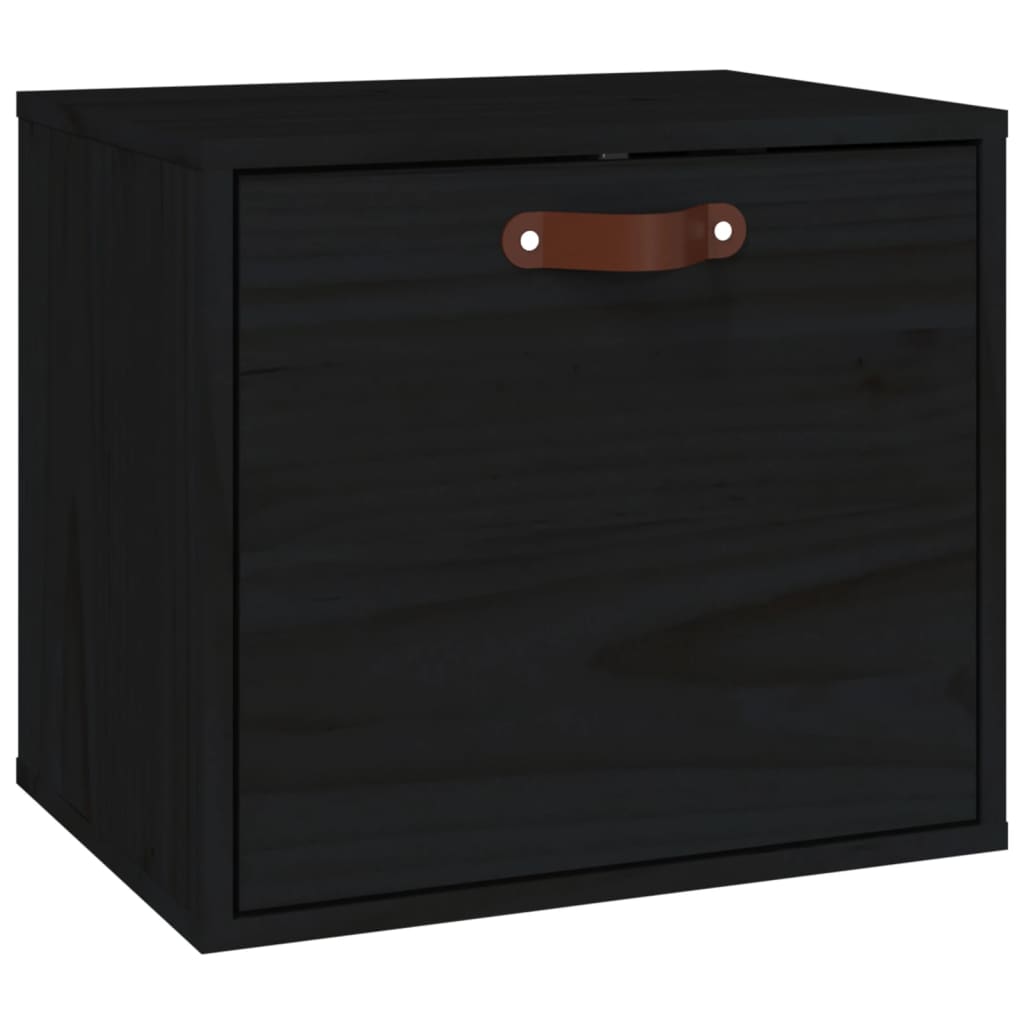 Armoire murale Noir 40x30x35 cm Bois de pin massif