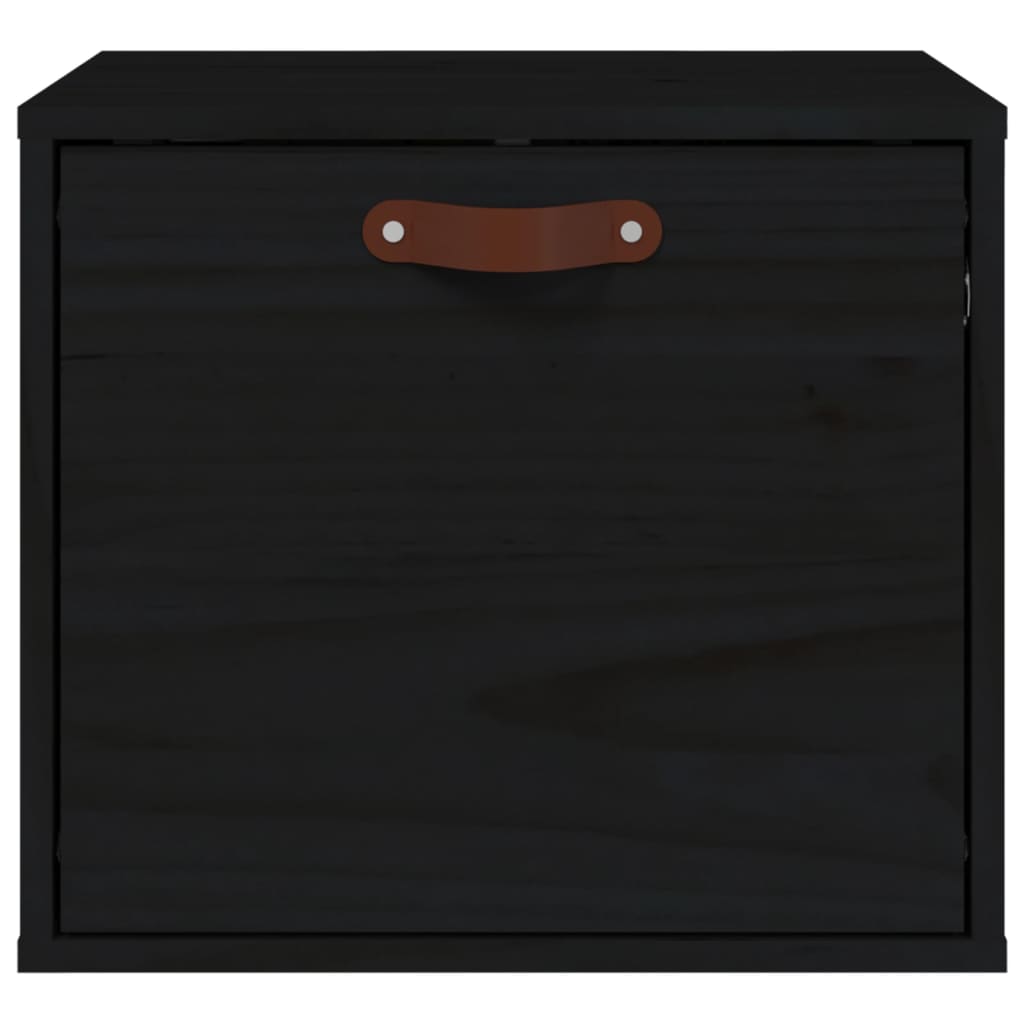 Armoire murale Noir 40x30x35 cm Bois de pin massif