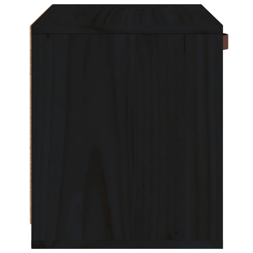 Armoire murale Noir 40x30x35 cm Bois de pin massif