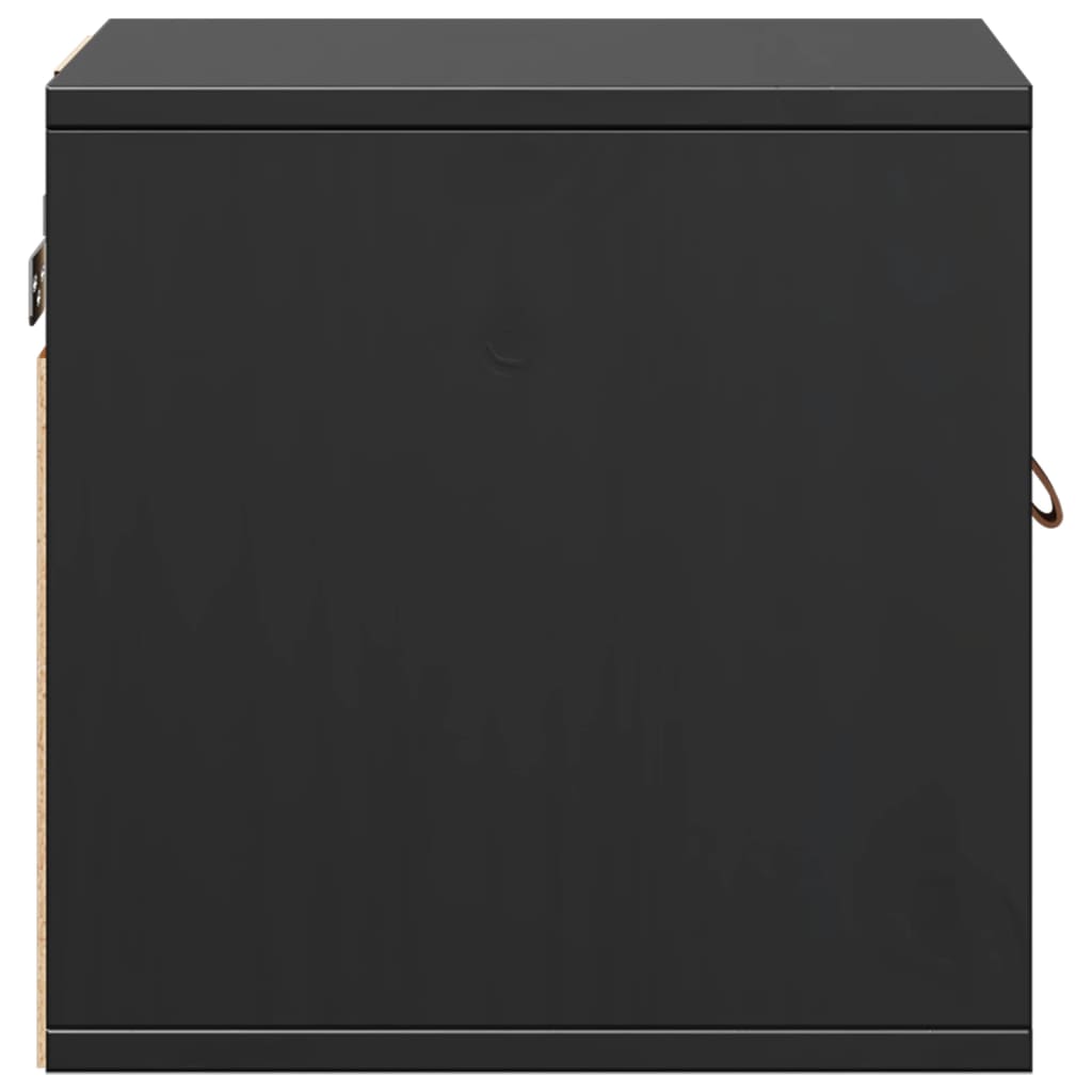 Armoire murale Noir 31,5x30x30 cm Bois de pin massif