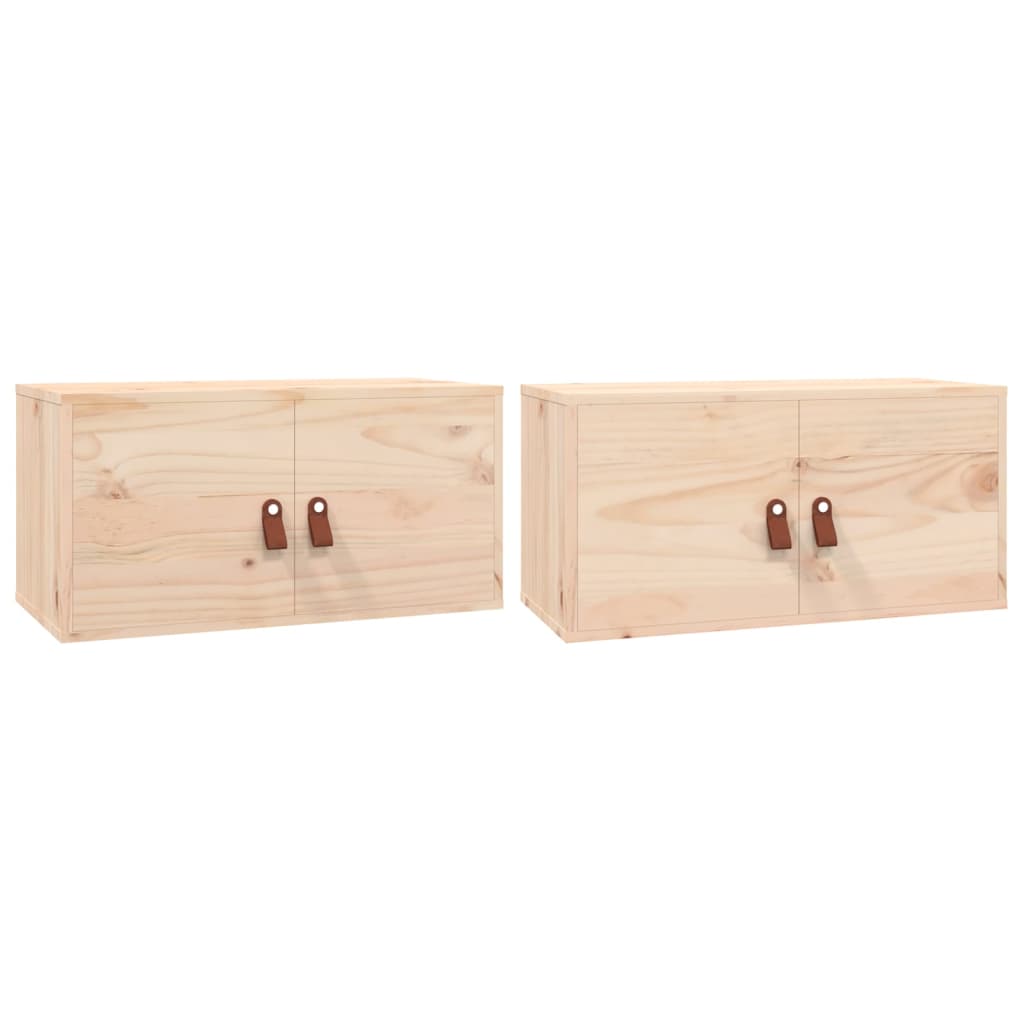 Armoires murales 2 pcs 60x30x30 cm Bois de pin massif