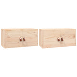 Armoires murales 2 pcs 60x30x30 cm Bois de pin massif