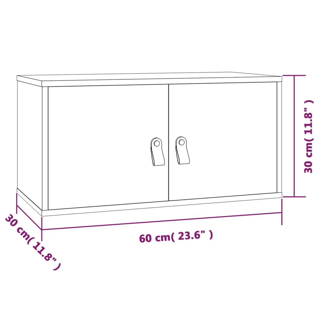 Armoire murale Marron miel 60x30x30 cm Bois de pin massif