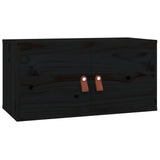 Armoire murale Noir 60x30x30 cm Bois de pin massif