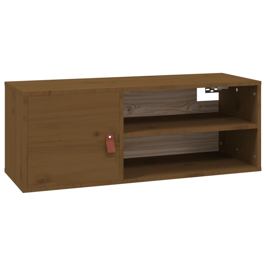 Armoire murale Marron miel 80x30x30 cm Bois de pin massif