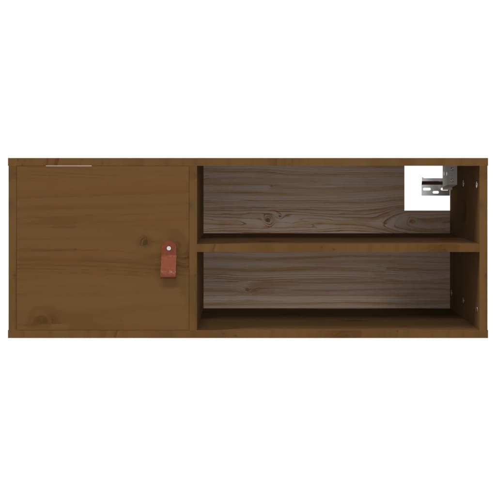 Armoire murale Marron miel 80x30x30 cm Bois de pin massif