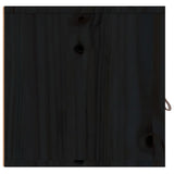 Armoire murale Noir 80x30x30 cm Bois de pin massif