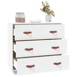 Buffet Blanc 80x40x75 cm Bois massif de pin