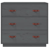 Buffet Gris 80x40x75 cm Bois massif de pin