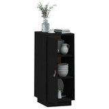 Buffet Noir 34x40x75 cm Bois massif de pin