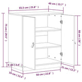 Buffet Gris 65,5x40x75 cm Bois massif de pin