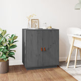 Buffet Gris 65,5x40x75 cm Bois massif de pin