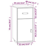 Buffet 34x40x75 cm Bois massif de pin