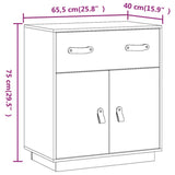 Buffet 65,5x40x75 cm Bois massif de pin