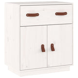 Buffet Blanc 65,5x40x75 cm Bois massif de pin