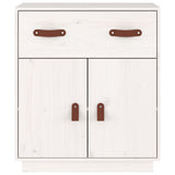 Buffet Blanc 65,5x40x75 cm Bois massif de pin