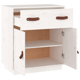 Buffet Blanc 65,5x40x75 cm Bois massif de pin