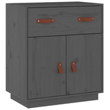 Grey Sideboard 65.5x40x75 cm Solid pine wood