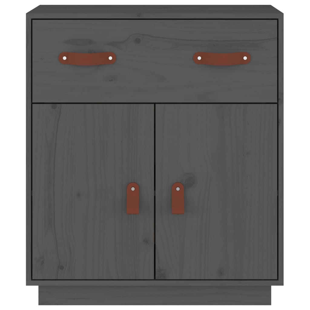 Grey Sideboard 65.5x40x75 cm Solid pine wood